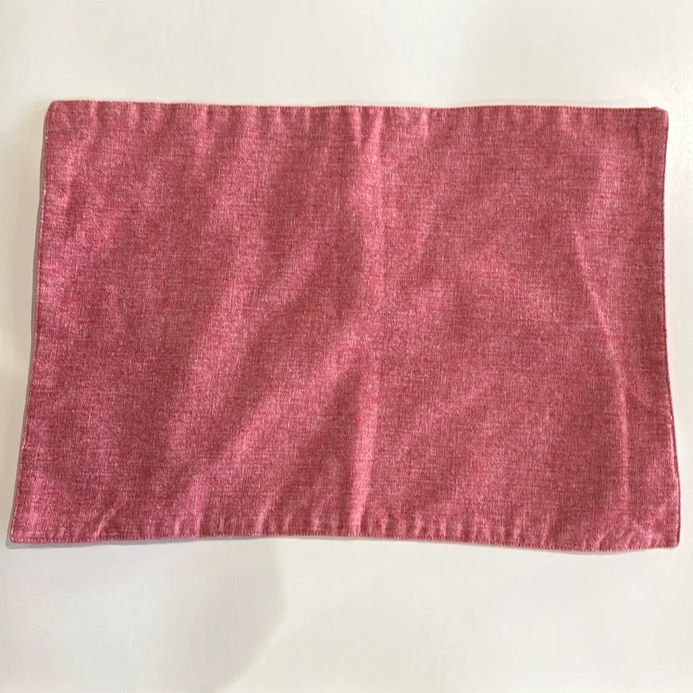 Aman Red Woven Farmhouse Textile Rectangular Placemats Set of 4